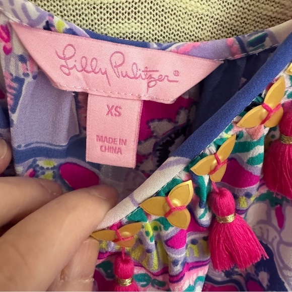 NWOT Lilly Pulitzer Play That Trunky Music Rooney 100% Silk Dress Size XS - Picture 10 of 12